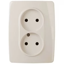 Розетка Эра 12 2X2P 16A-250В IP20 Ivory 12-2117-02 / Б0031249