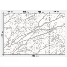 Фотообои / флизелиновые обои Узор Ветви дерева 4 x 2,7 м