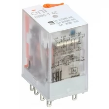 Реле интерфейсное ORM-1 4C 220В AC с LED и тест. кнопкой ONI ORM-1-4C-AC220V-L-B